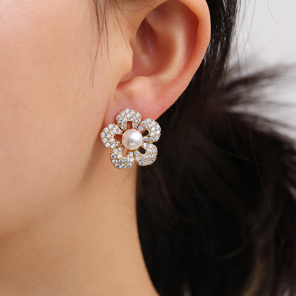 ⊹ PEARL FLOWER Ohrringe ⊹