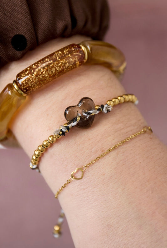 ⊹ HENNA Armband Grau ⊹