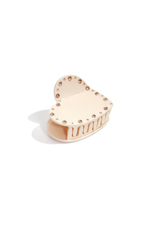 ⊹ HEART Haarspange Beige ⊹