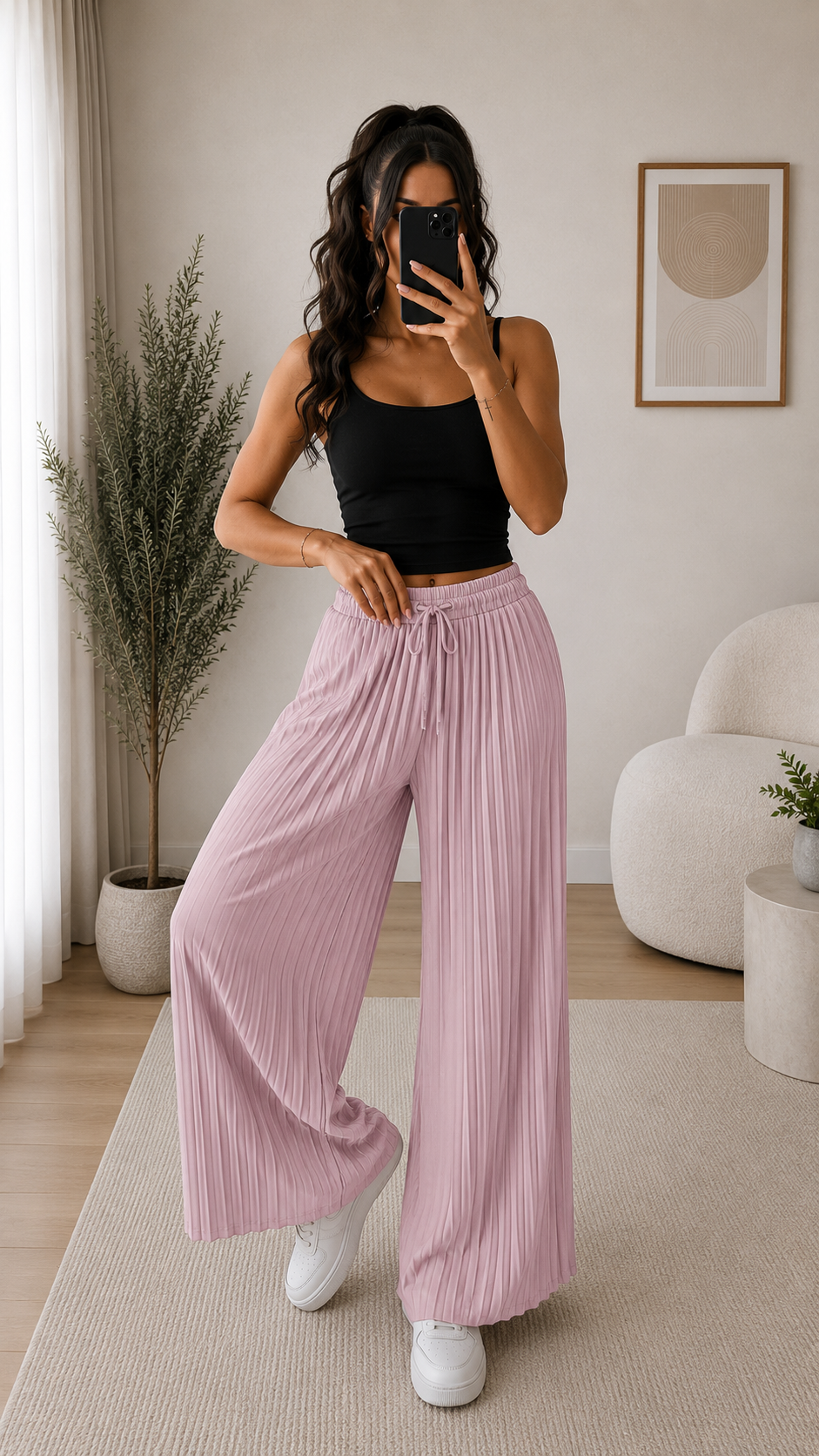 ⊹ PAULA Plisseehose Rose ⊹