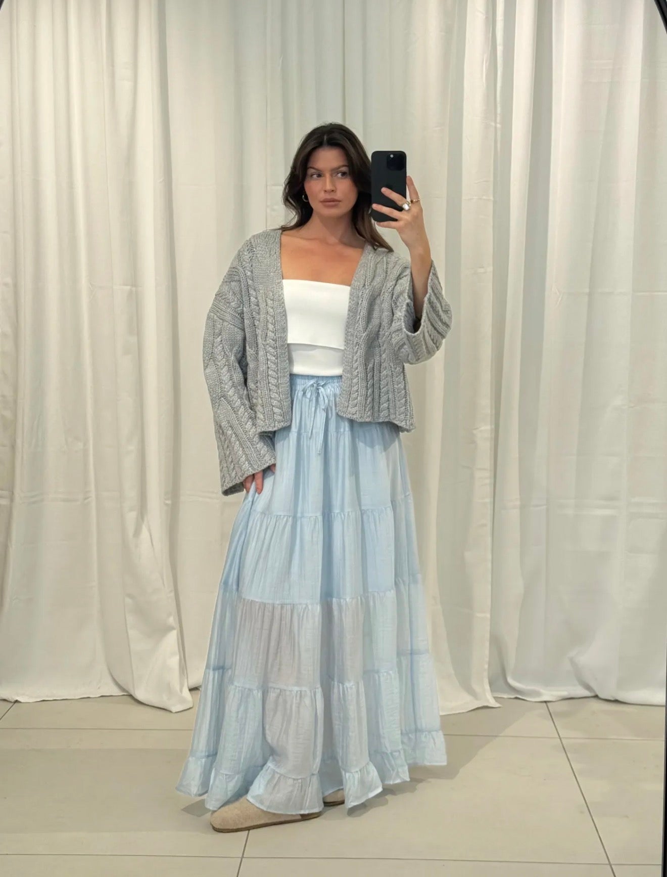 ⊹ JENNA Strickjacke Grau ⊹