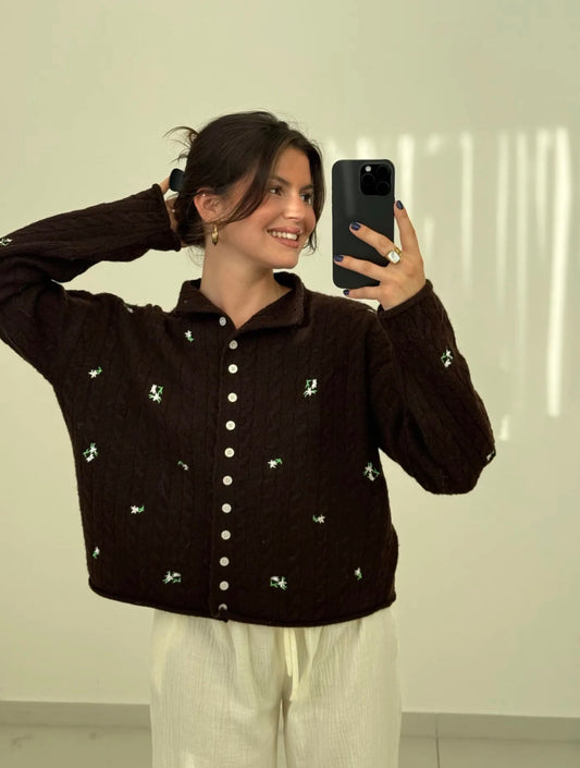 ⊹ FALL FLOWER Strickjacke ⊹