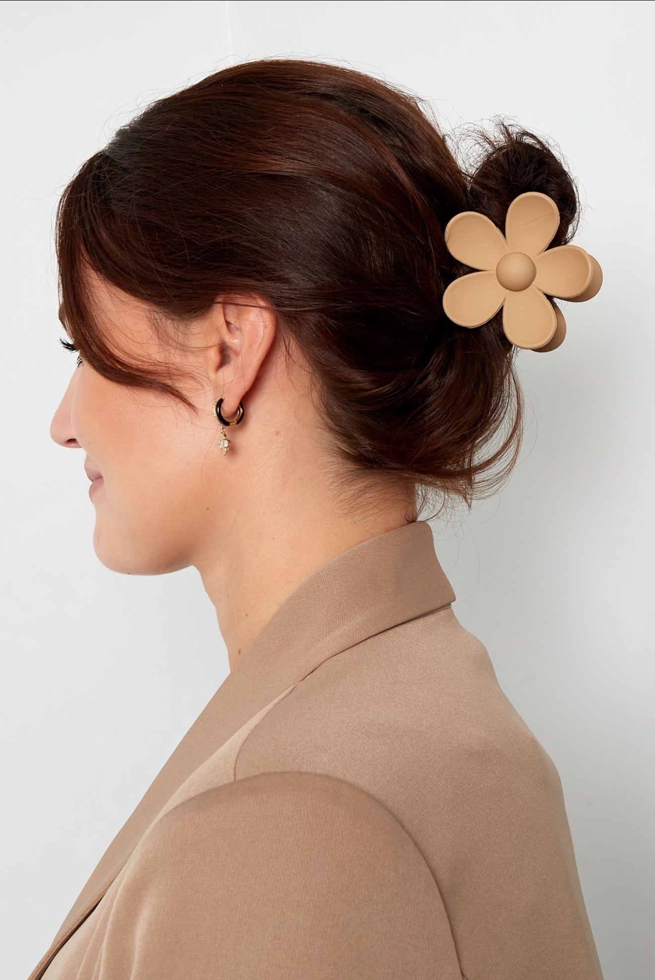 ⊹ FLORA Haarspange Taupe ⊹