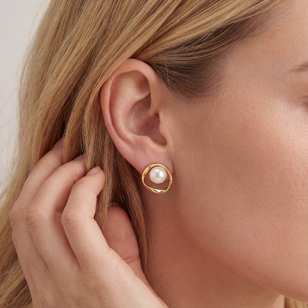 ⊹ PEARLA Ohrringe Gold ⊹