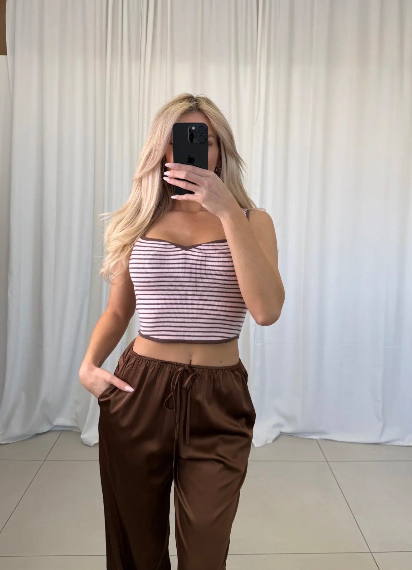 ⊹ VERO Top Brown/Rose ⊹