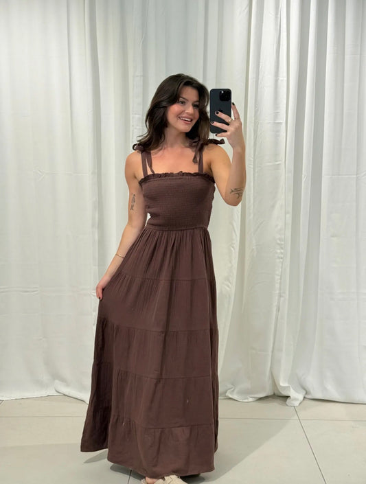 ⊹ OLIVIA Kleid Brown ⊹
