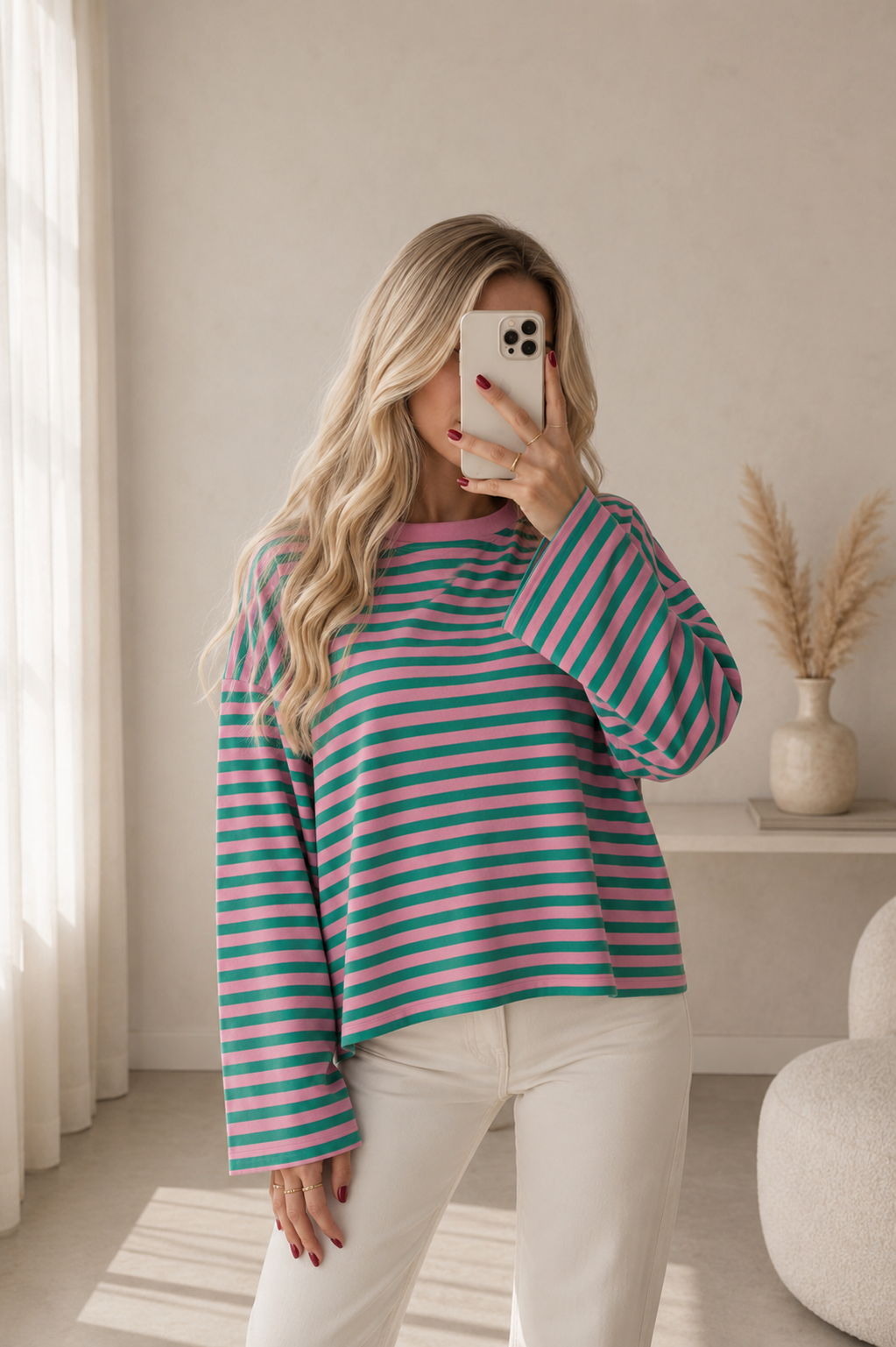 ⊹ MISSY Pullover Green/Rose ⊹