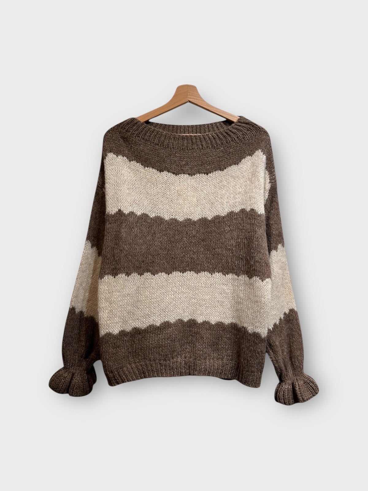 ⊹ NOLA Strickpullover Taupe ⊹