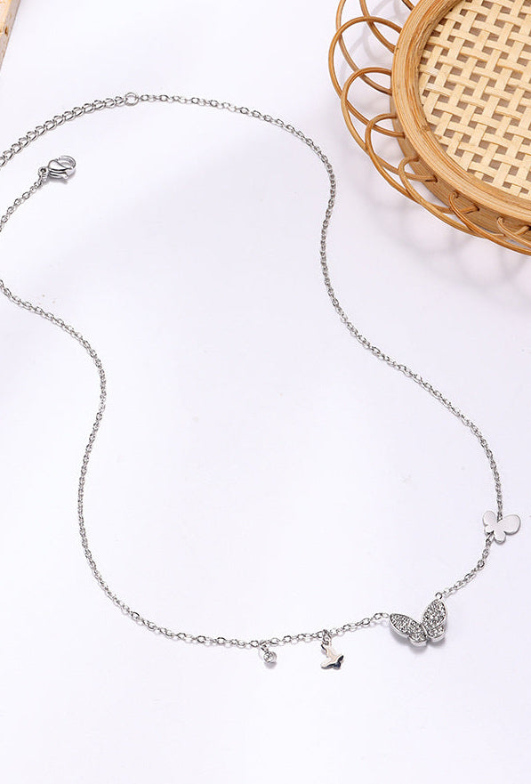 ⊹ BUTTERFLY Halskette Silber ⊹