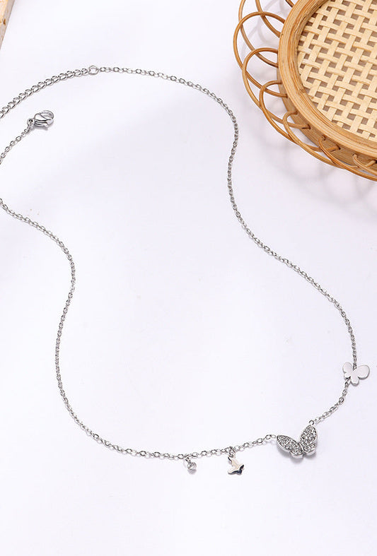 ⊹ BUTTERFLY Halskette Silber ⊹