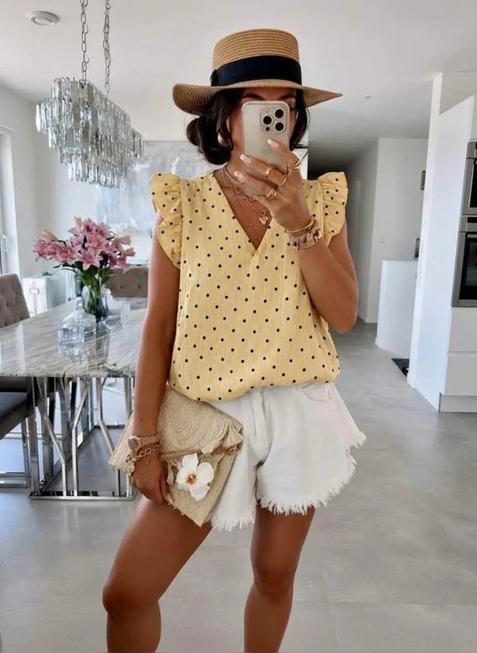 ⊹ DOTS Bluse Yellow  ⊹