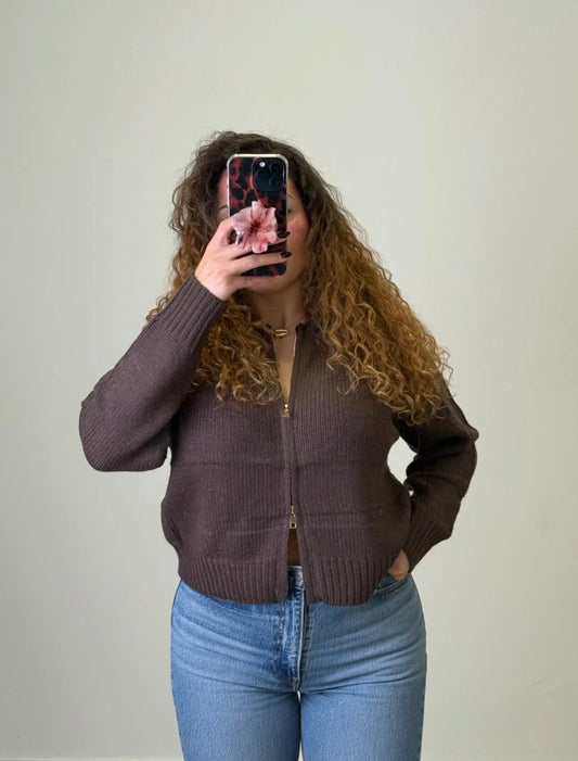 ⊹ HANNAH Strickjacke Brown ⊹