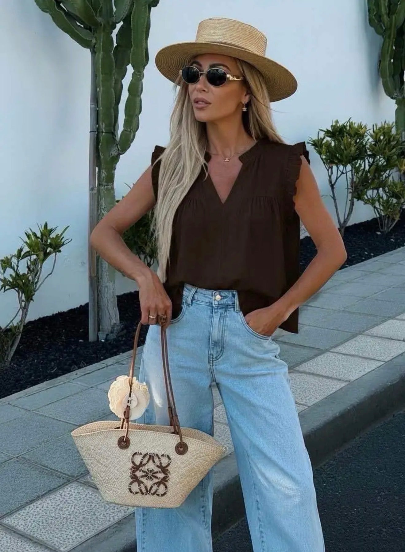 ⊹ FIZZI Bluse Brown ⊹