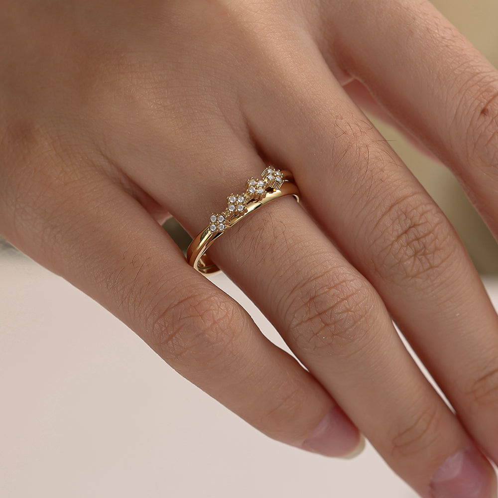 ⊹ PHOEBE DOUBLE Ring Gold ⊹