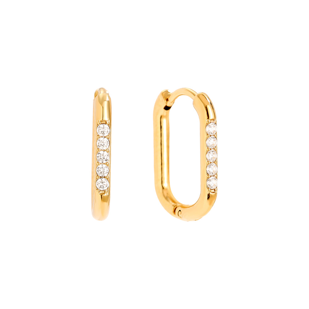 ⊹ SIMPLE DIAMOND Creolen Gold ⊹