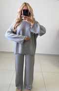 ⊹ COZY Strickhose Grau ⊹