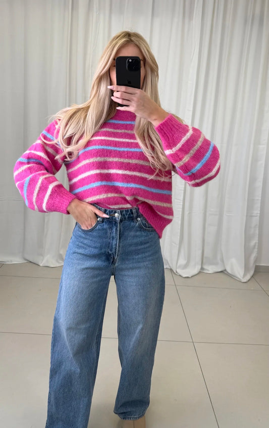 ⊹ CANDY STRIPES Pullover Pink ⊹