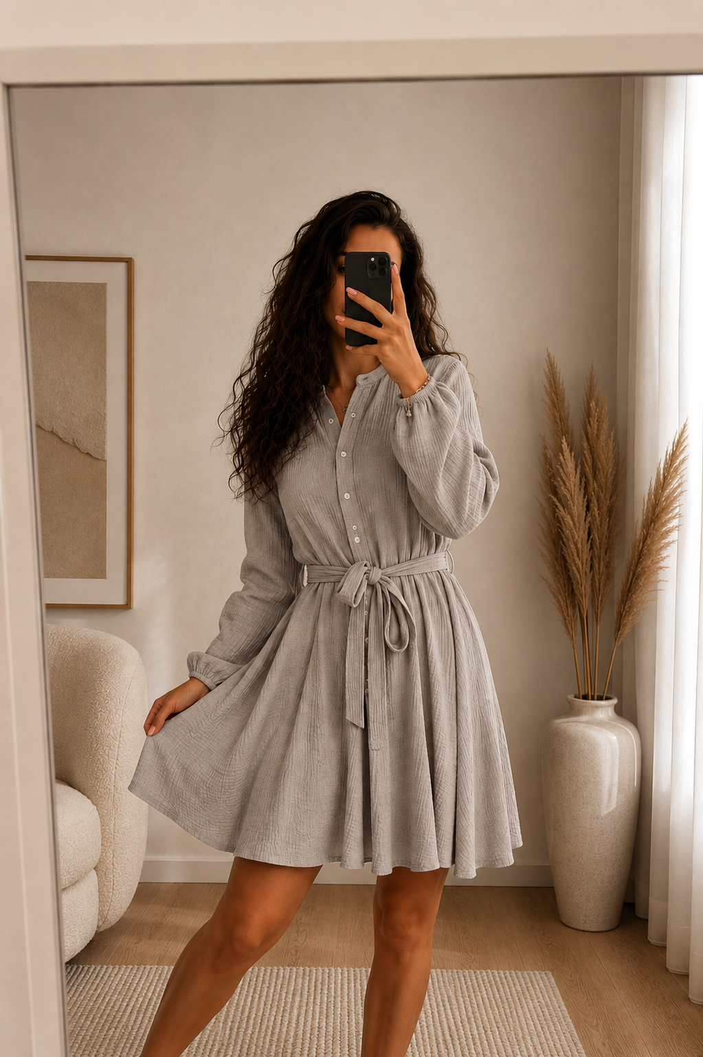 ⊹ TRACY Kleid Taupe ⊹