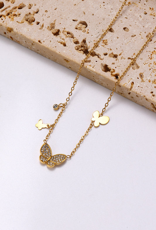 ⊹ BUTTERFLY Halskette Gold ⊹