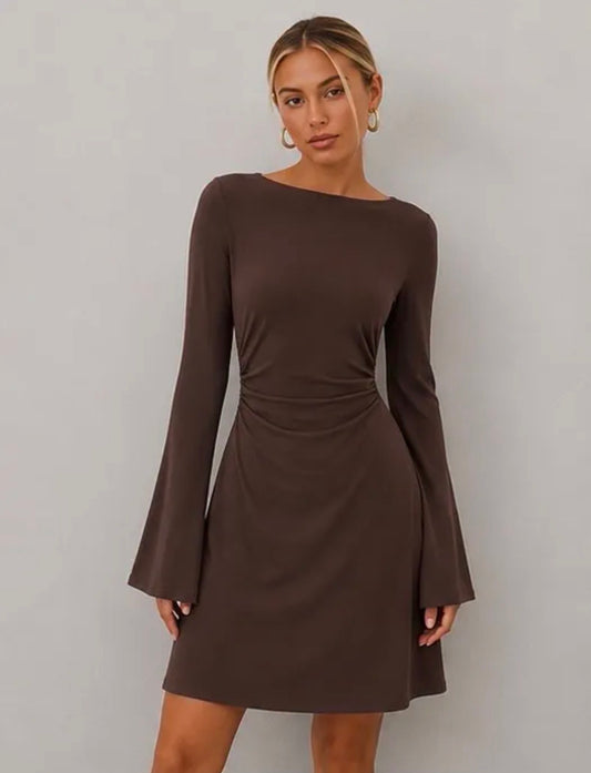 ⊹ LEORA Kleid Brown ⊹