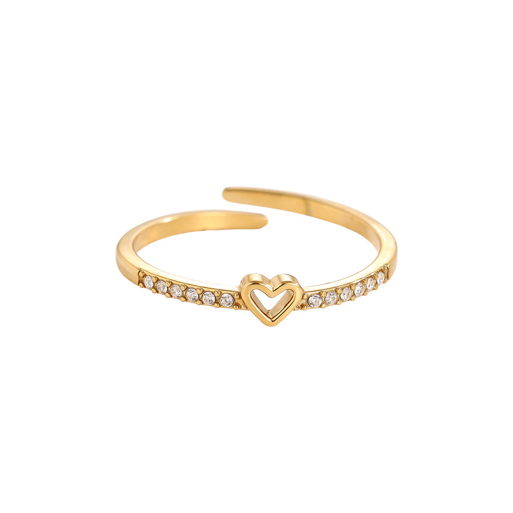 ⊹ HEARTFUL Ring Gold ⊹