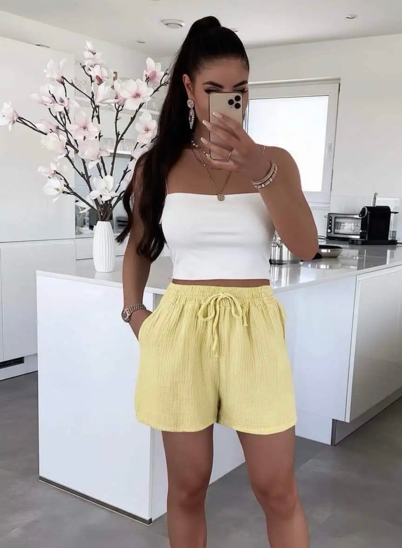 ⊹ FELINA Musselin Hose Yellow ⊹