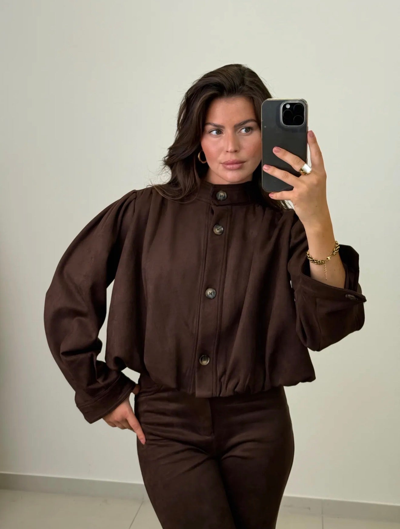 ⊹ ELENA SAMT Jacke Brown ⊹