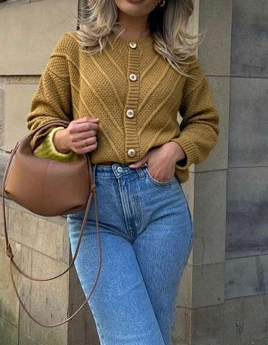 ⊹ ROSY Strickjacke Kamel ⊹