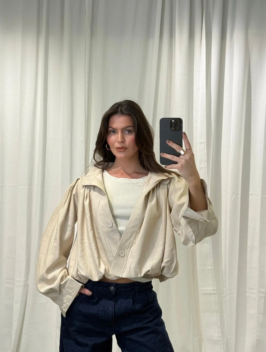 ⊹ ELENA Jacke Beige ⊹