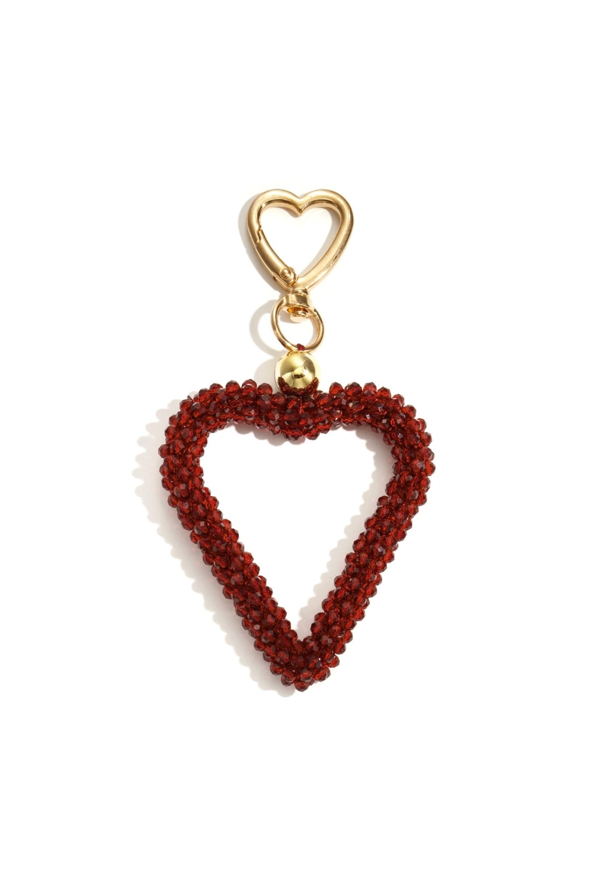 ⊹ HEARTFUL Taschenanhänger Weinrot ⊹