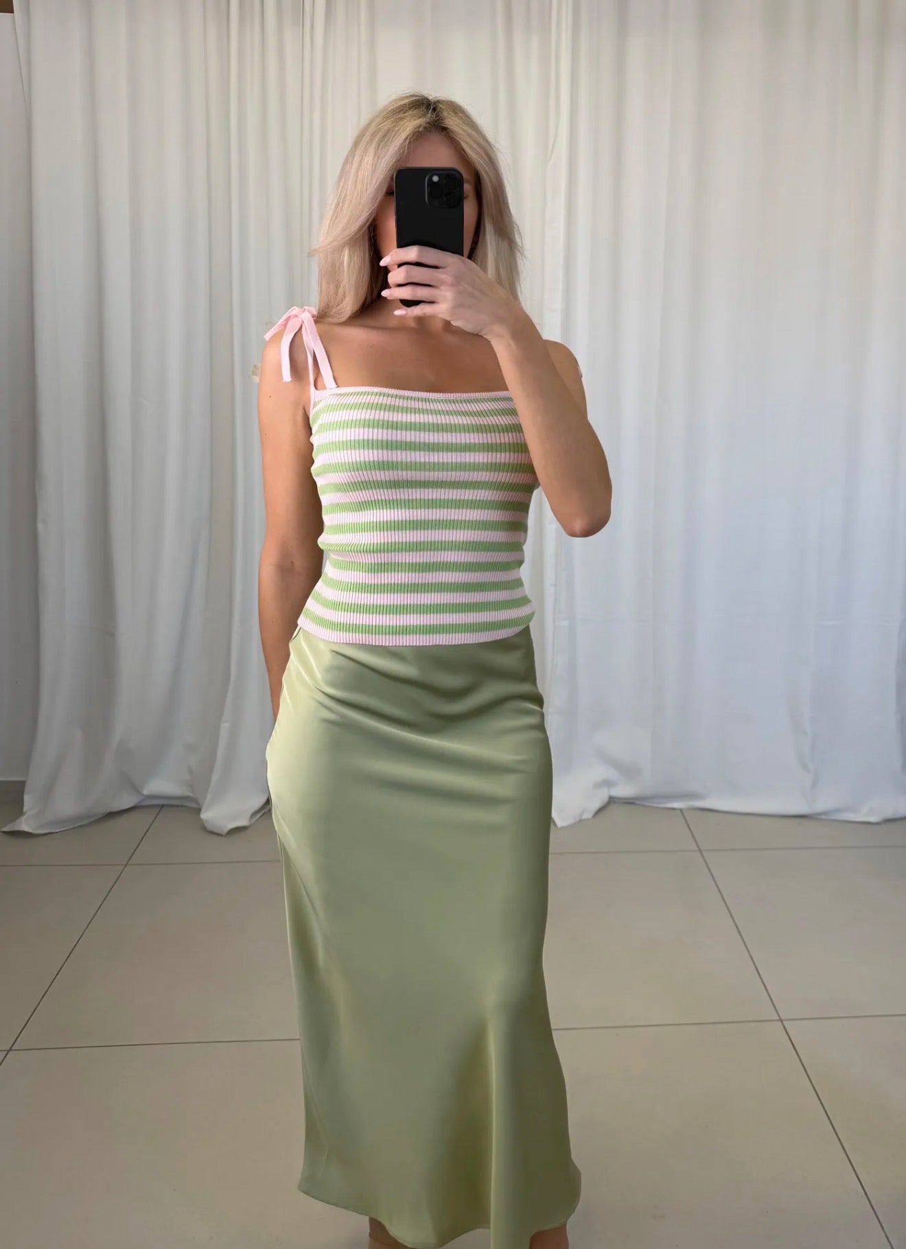 ⊹ PEGGY Top Green/Rose ⊹