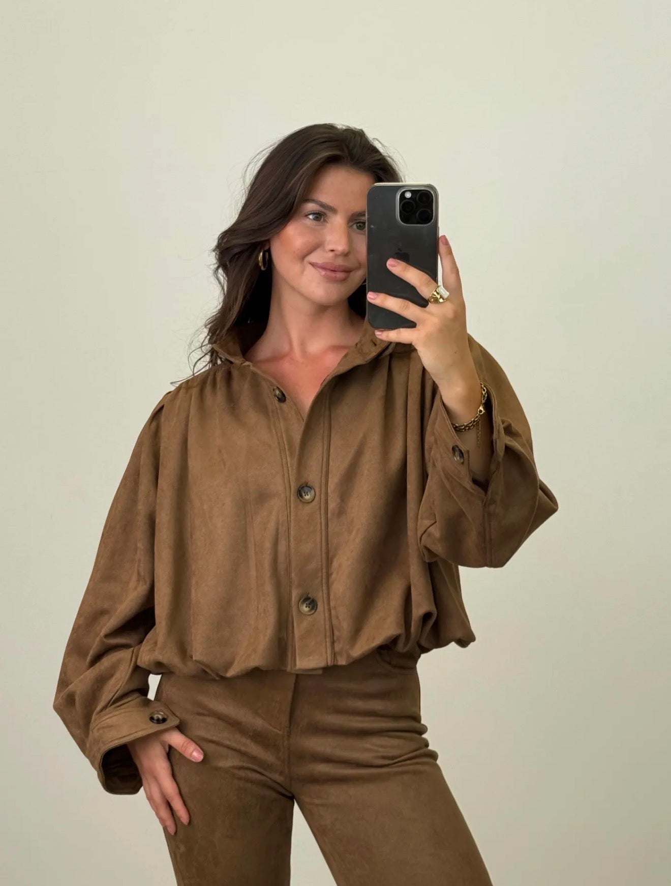 ⊹ ELENA SAMT Jacke Camel ⊹