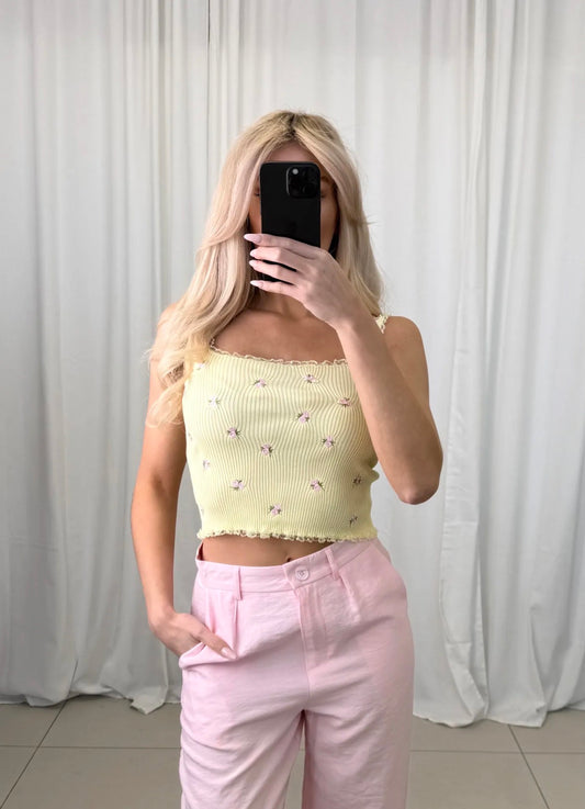 ⊹ FLOWER Top Yellow ⊹