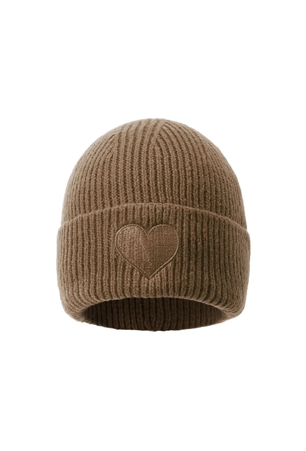 ⊹ HEARTS Mütze Brown ⊹