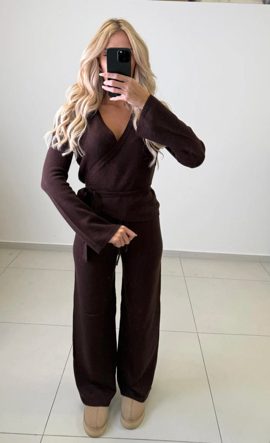 ⊹ COZY Strickhose Braun ⊹