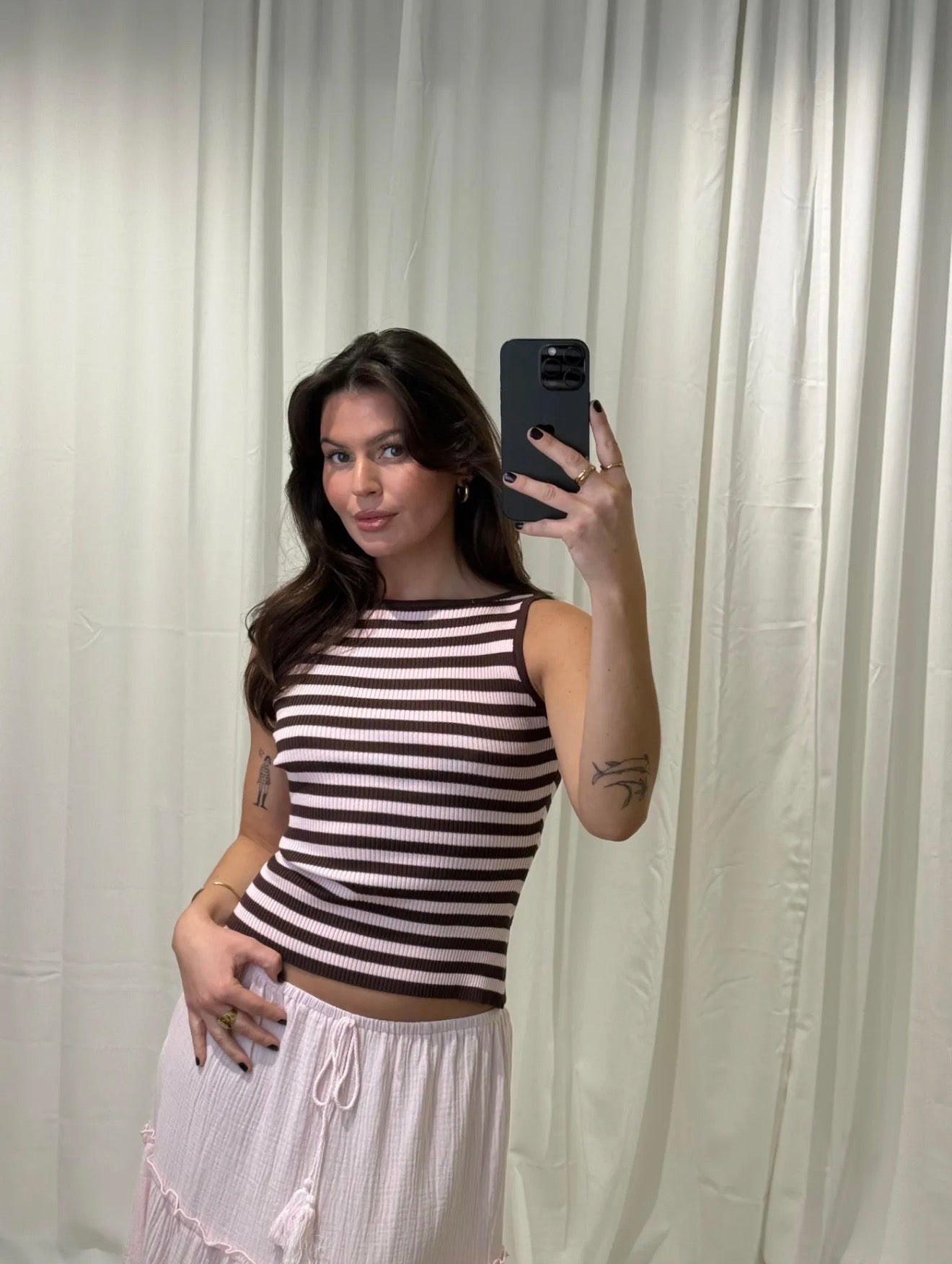 ⊹ LOUISA Top Rose/Brown ⊹