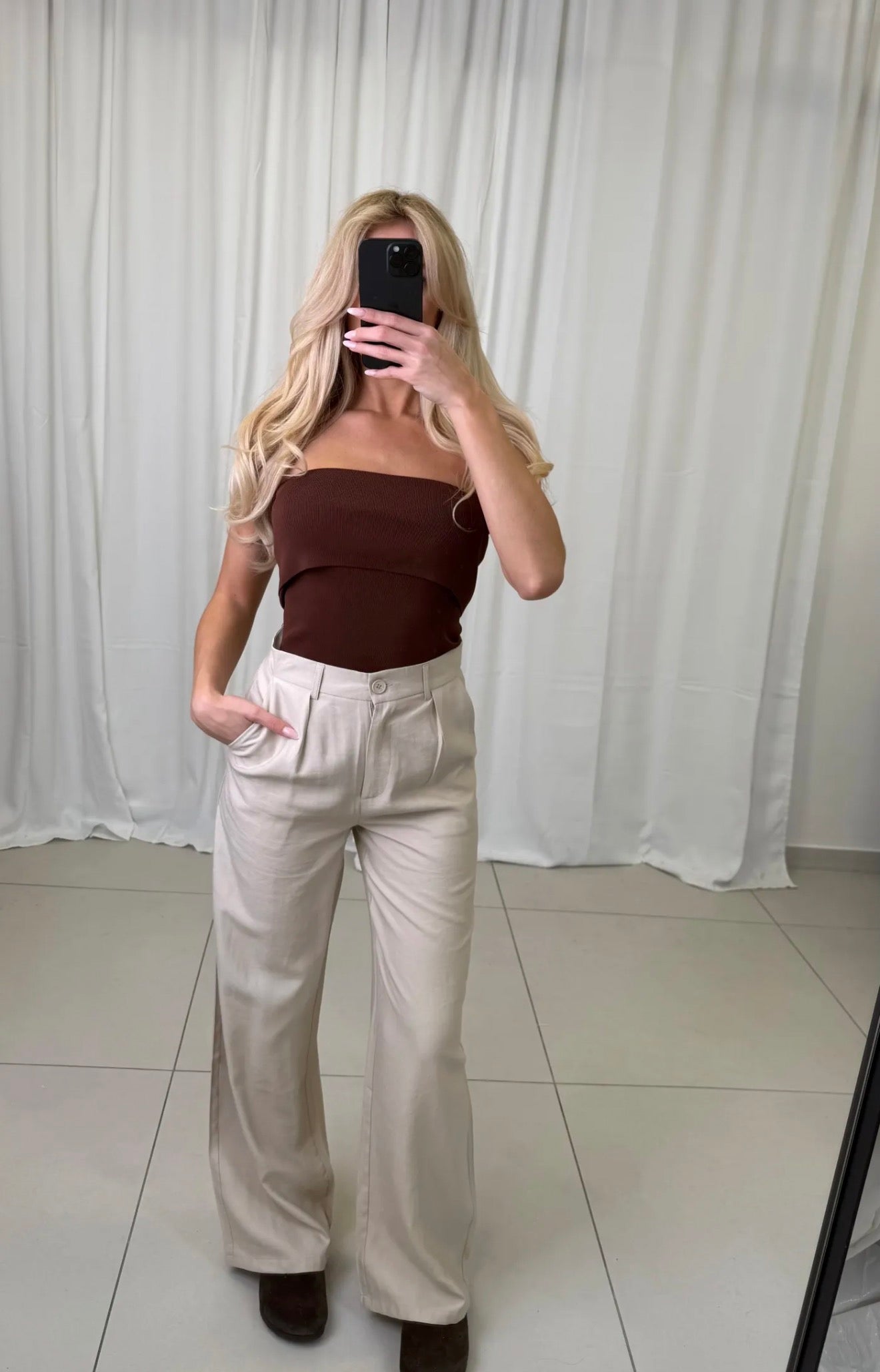 ⊹ BETTY Top Brown ⊹