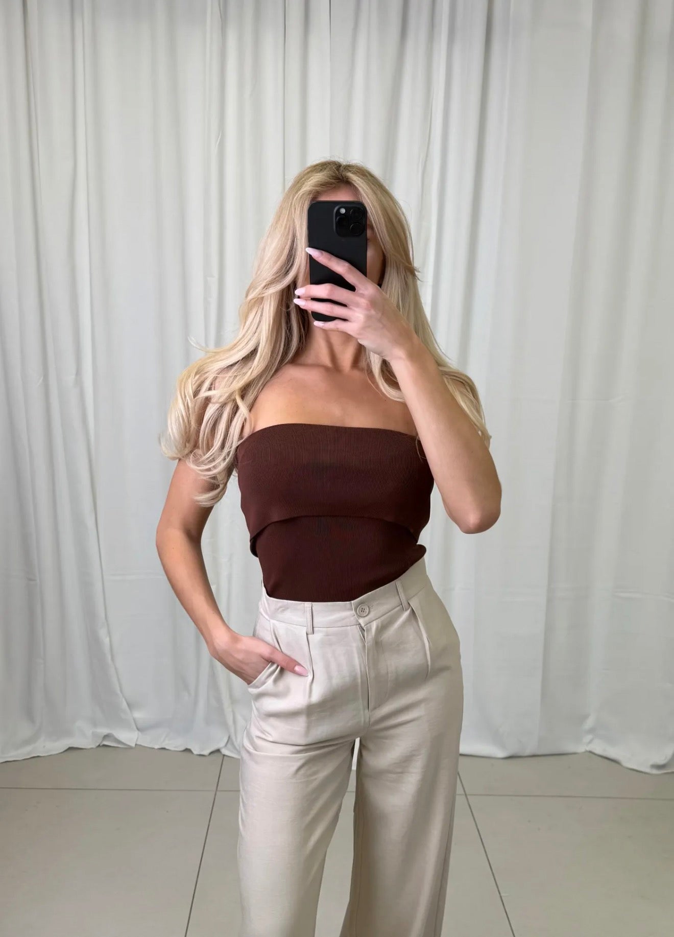 ⊹ BETTY Top Brown ⊹