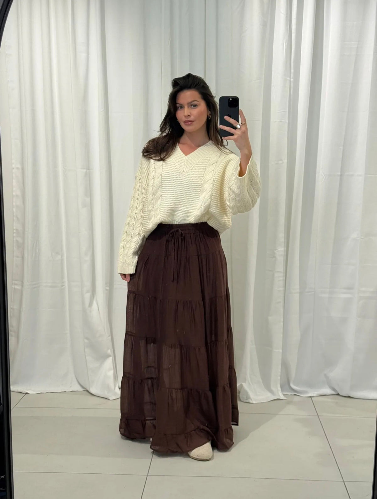 ⊹ AMALIA Rock Long Brown ⊹