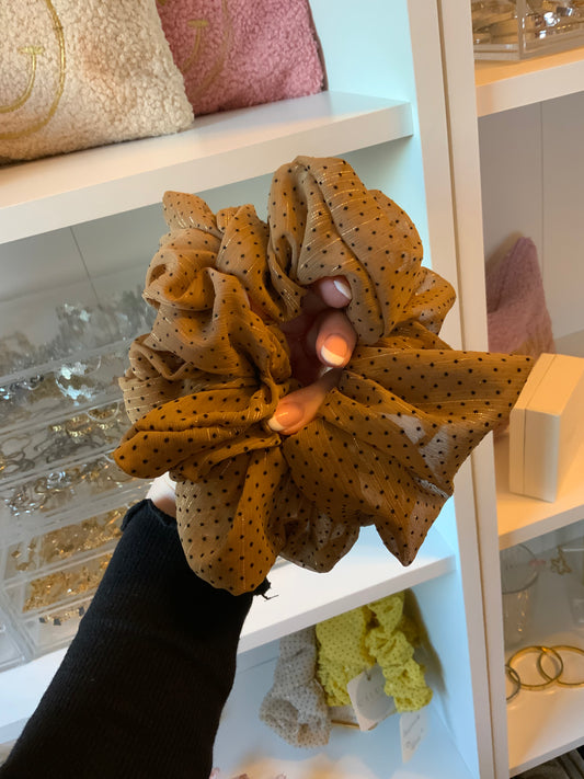 ⊹ DOTTI Brown ⊹ Scrunchie big (handmade)