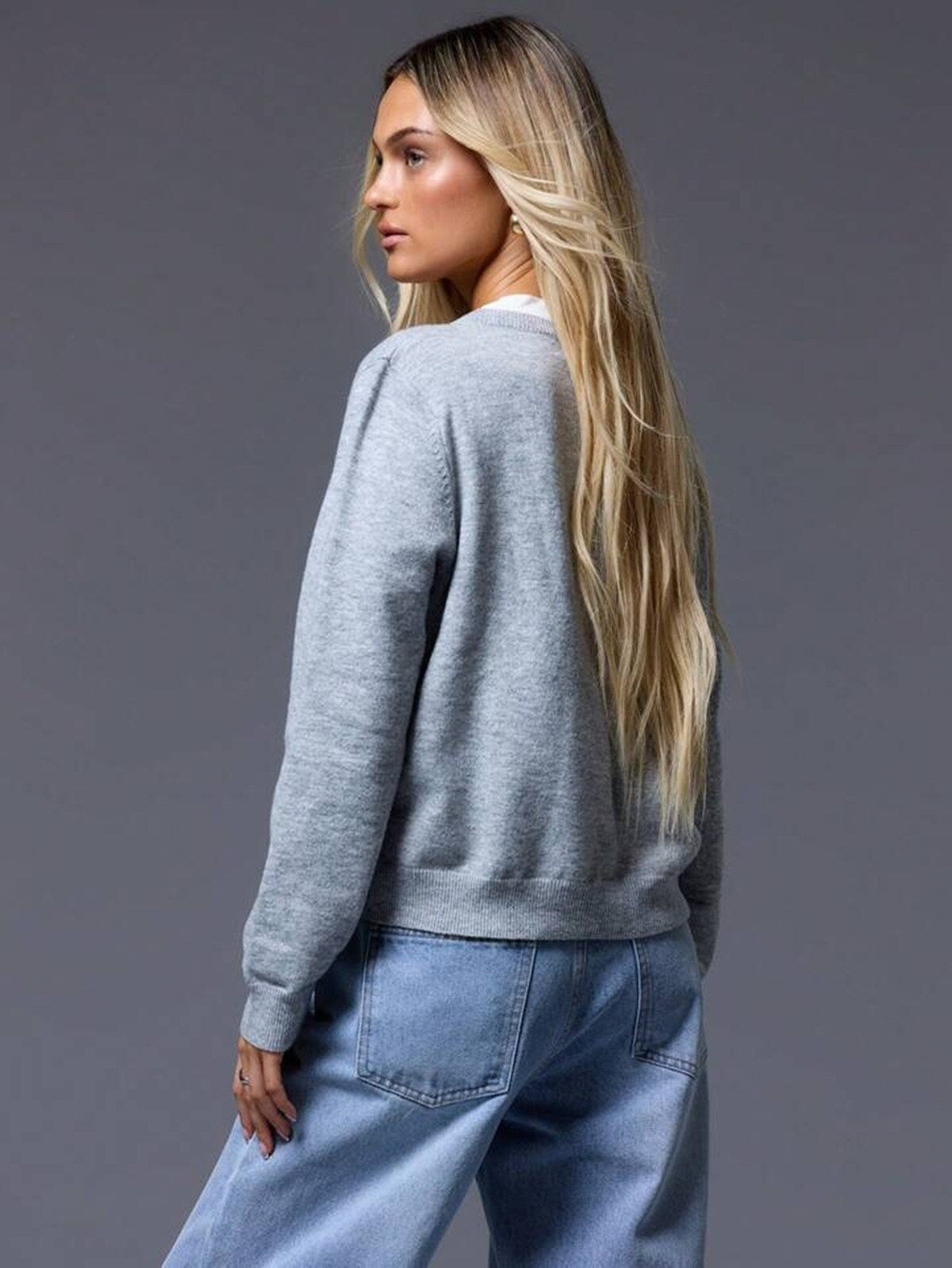 ⊹ BELLA Strickjacke Grau ⊹