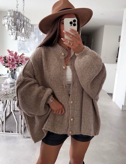 ⊹ MEG Strickjacke Taupe ⊹