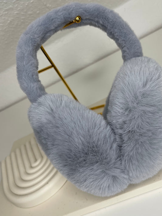 ⊹ FLUFFY Ohrenwärmer Grau ⊹