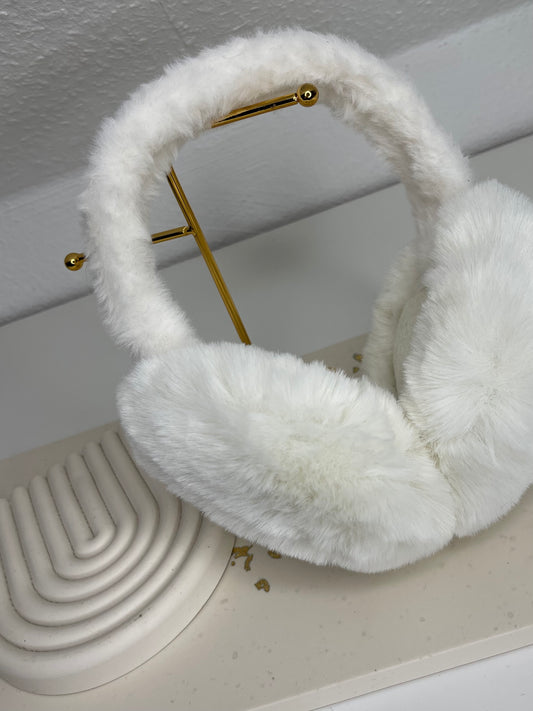 ⊹ FLUFFY Ohrenwärmer Weiß ⊹